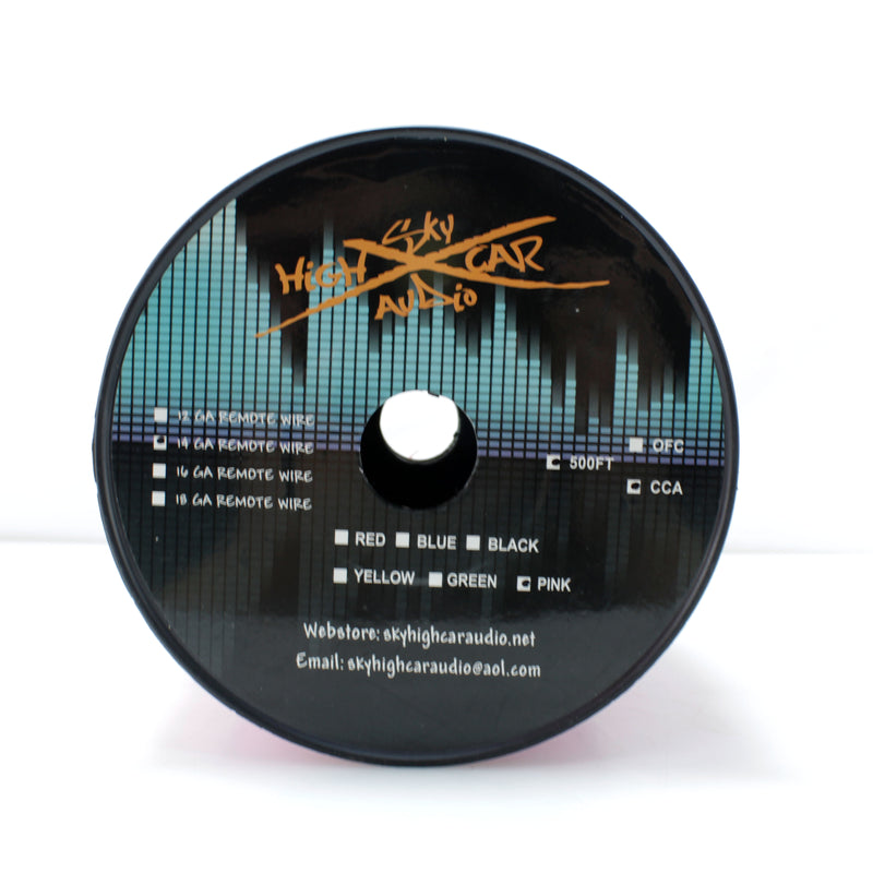 Sky High Car Audio 14 GA CCA Primary/Remote Wire Pink Lot Cut By The Foot