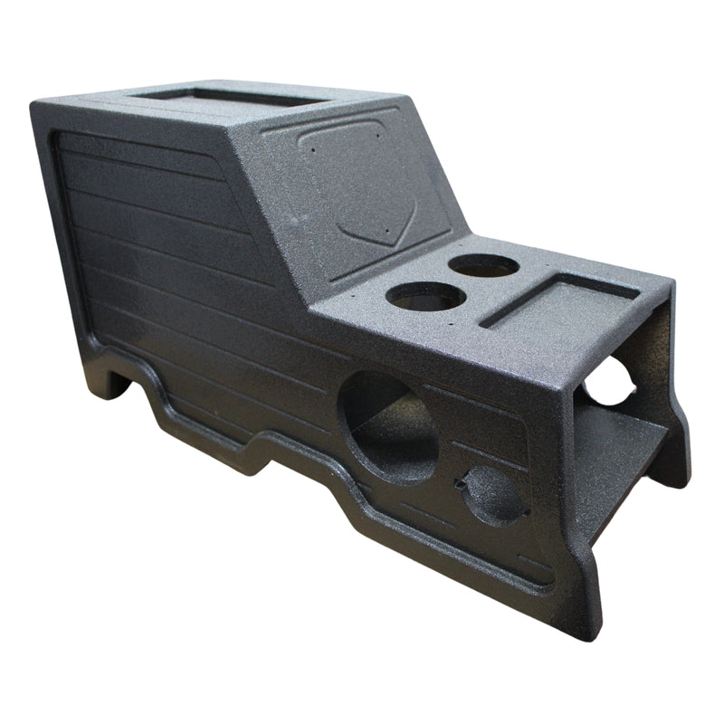 King Boxes 12" Woofer (2) 6.5" & (2) 3.5" Cutouts Center Console Dodge Ram 02-05