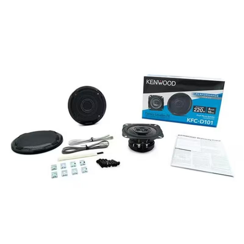 Kenwood 4-Inch 220 Watts Max Power D-Series 2-Way Speaker System KFC-D101