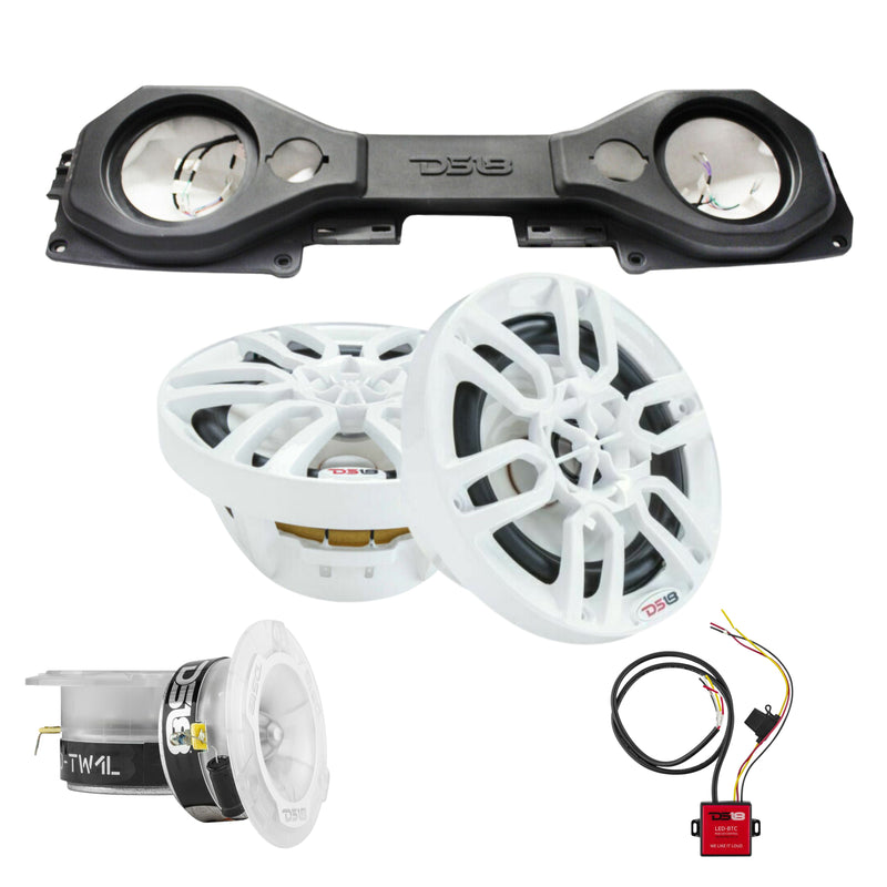 DS18 8"Jeep JL Sound Bar Package w/ Marine Speakers/Tweeters/RGB LED Controller