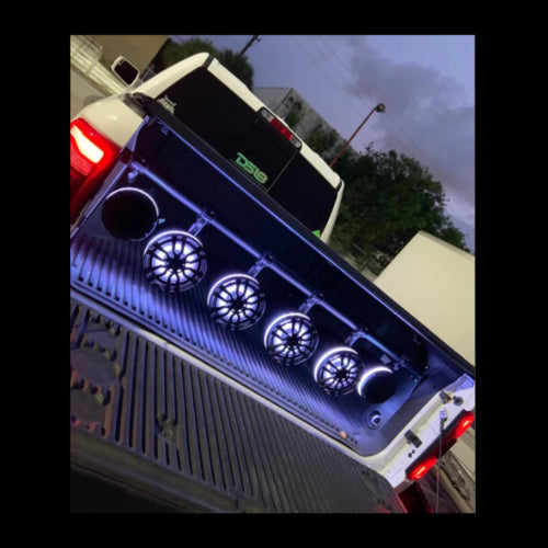 DS18 Pick-Up Truck Black Mounting Tube for Towers/Pods With Clamps PU-TUBE/BK