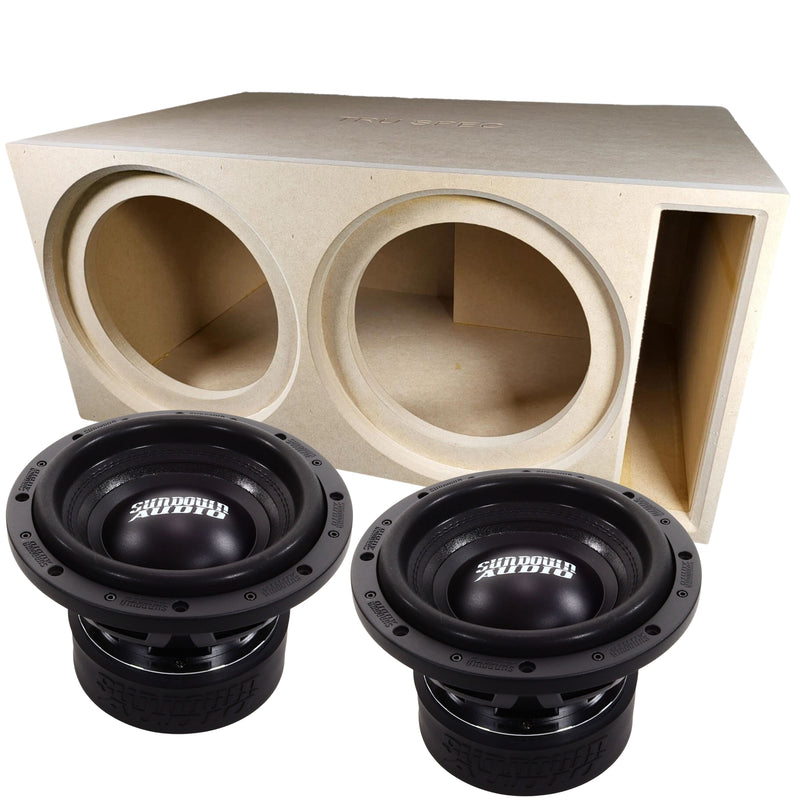 Sundown Audio 10" DVC 2000W Peak Subwoofer & Tru Spec Vented Dual Enclosure Lot