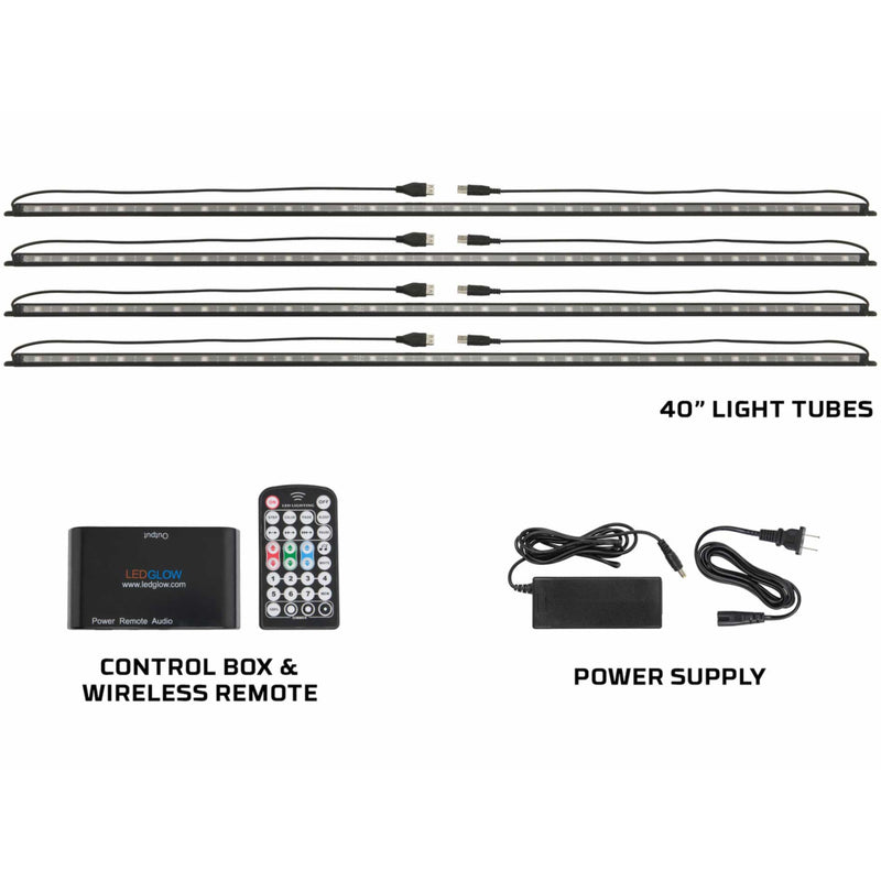 LEDGlow 4pc Million Color Window Storefront LED Lighting Kit LU-CL-4.1