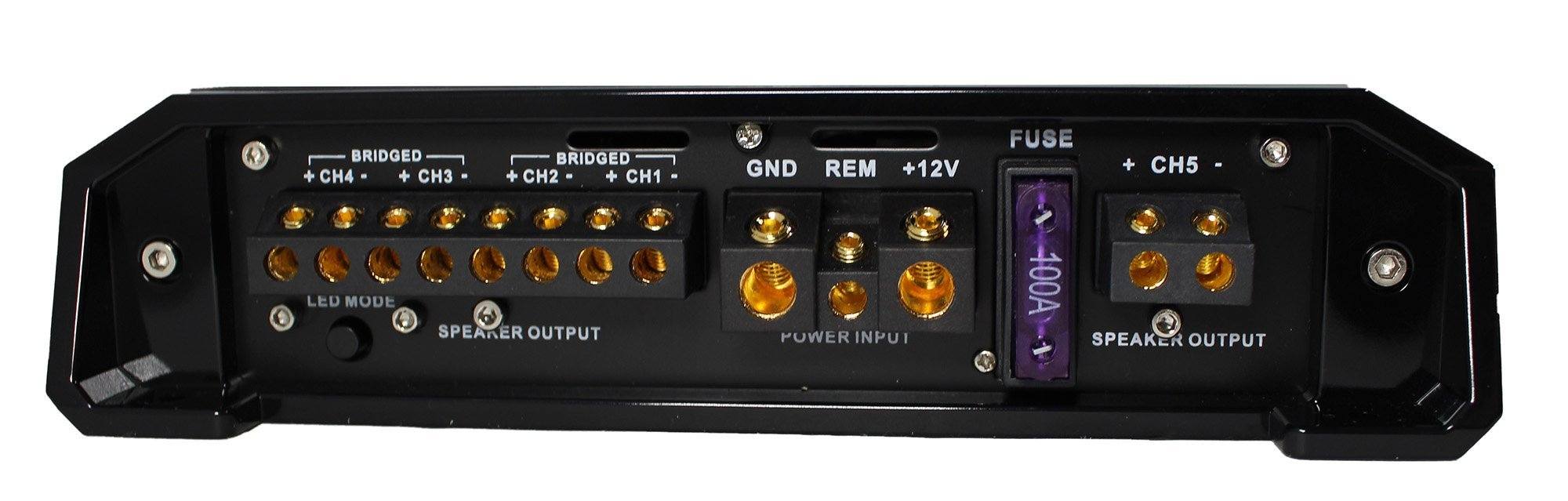 SoundStream 2500W 5 Channel Amplifier w/ LED Accents Pro Car Audio T5.2500DL