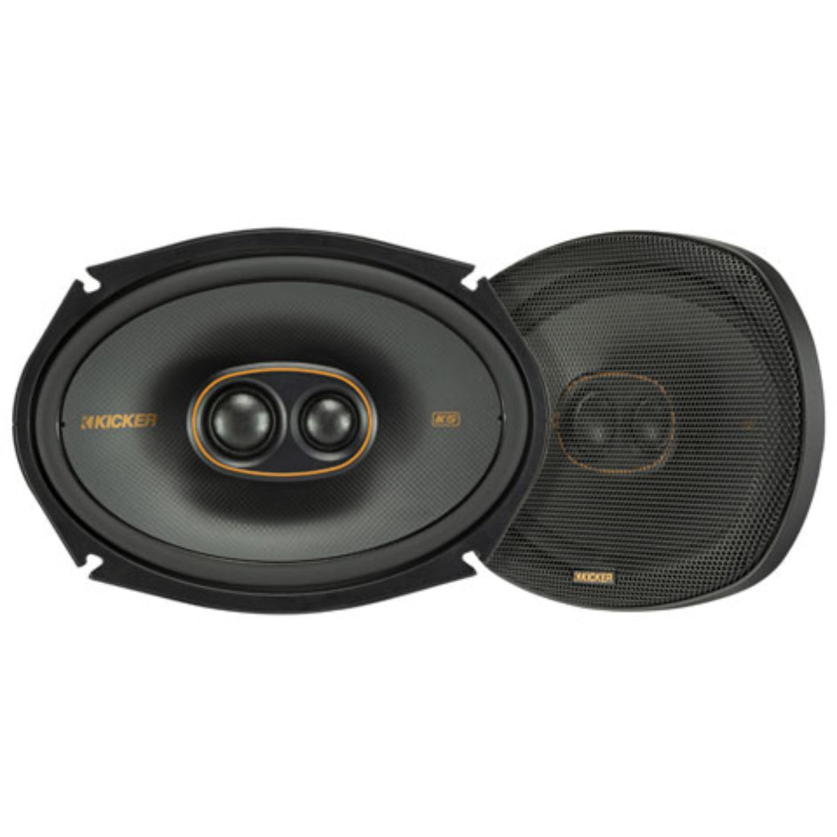 Kicker 6x9" 4 Ohm 300W Peak 3 Way Coaxial Thin Car Audio Loud Speaker