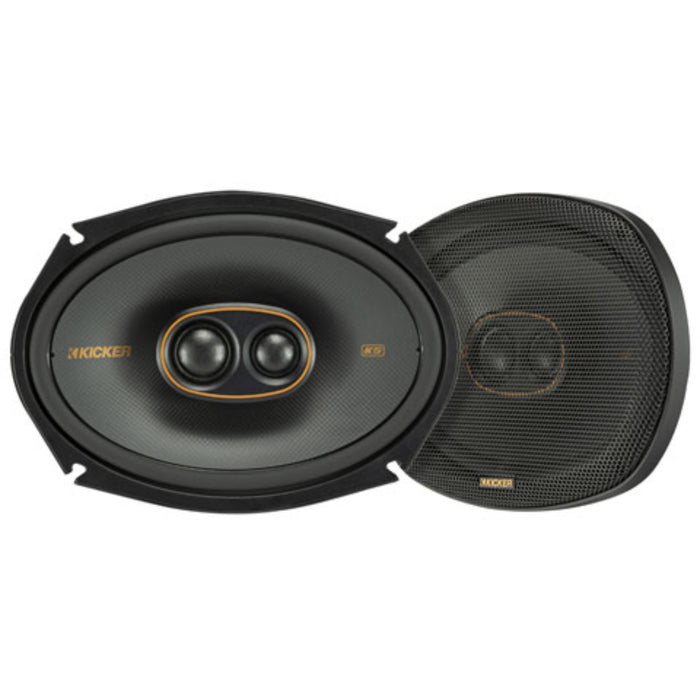 Kicker 6x9" 4 Ohm 300W Peak 3 Way Coaxial Thin Car Audio Loud Speaker KSC6930