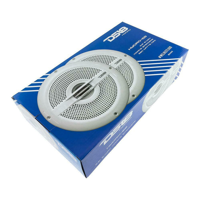 Pair of DS18 HYDRO65 Marine 6.5" Speakers Power Sports 760W Waterproof White
