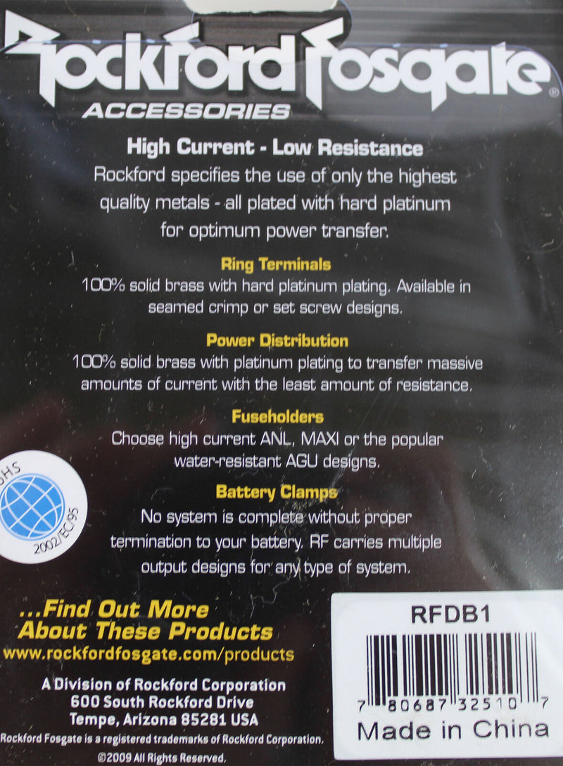 Rockford Fosgate 4 AWG or 1/0 AWG Positive-Negative Battery Terminal RFDB1