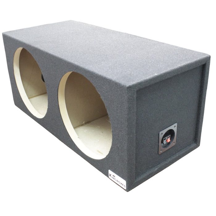 King Boxes 12" Dual Sealed Carpeted Universal Subwoofer Box D12S