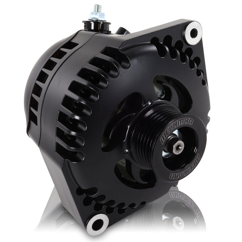 Mechman S-Series 320 Amp Universal Racing Alternator Black Finish 7127320B