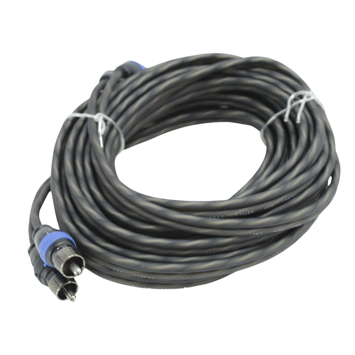 Sky High Car Audio 20 Foot 2-Channel Twisted Metal RCA Cable Wire SHCA-TWRCA-20