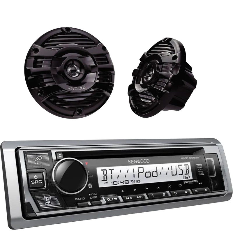 Kenwod 4 Channel 600W Bluetooth Amplifier W/ Pair of 6.5"  Marine Speakers