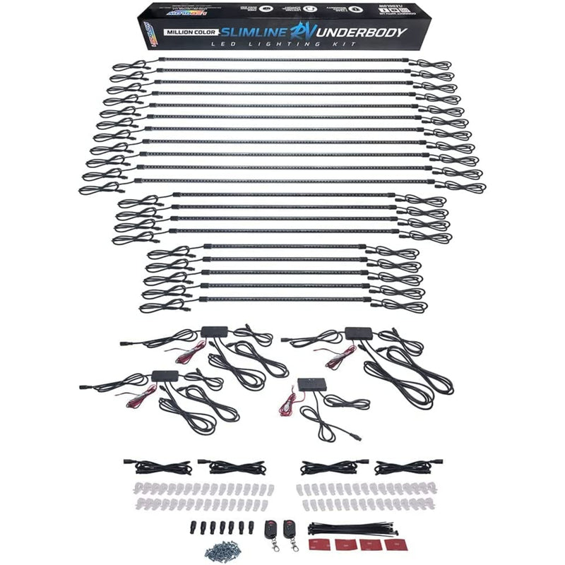 LEDGlow Million Color Slimline LED Underbody Lighting Kit For 45ft+ RV Campers