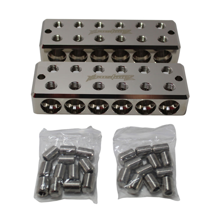 ILL Customz 1/0 AWG 6 IN/OUT Aluminum Distribution Block Pair LC-6IN/OUT
