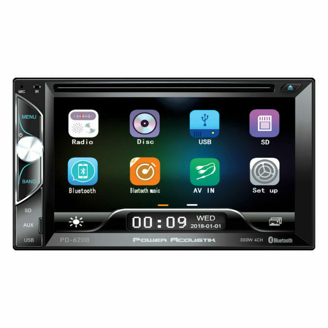Power Acoustik 2 DIN Multimedia Receiver 6.2" LCD w/ Bluetooth, DVD, CD, and MP3