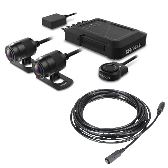 Kenwood 2MP HD Dash Cam With GPS & Rear-View Camera Plus 5M Extension cable