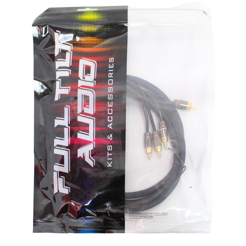 Full Tilt Audio HQ 6 Foot 4-Channel RCA Cable Gold Plated Connectors