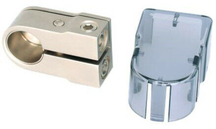 Rockford Fosgate Solid Brass 4 AWG Positive / Negative Battery Terminal RFDB4