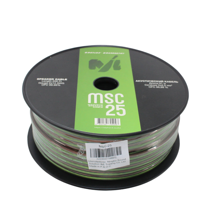 Deaf Bonce Car Audio 14 AWG OFC Speaker Wire Black/Green Lot Cut By The Foot