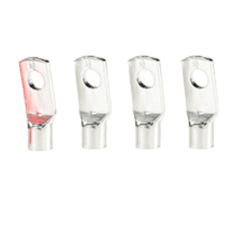 Kicker 4 Gauge AWG 5/16" Nickel Plated Marine-grade Ring Terminal 4 Pack 47RT4