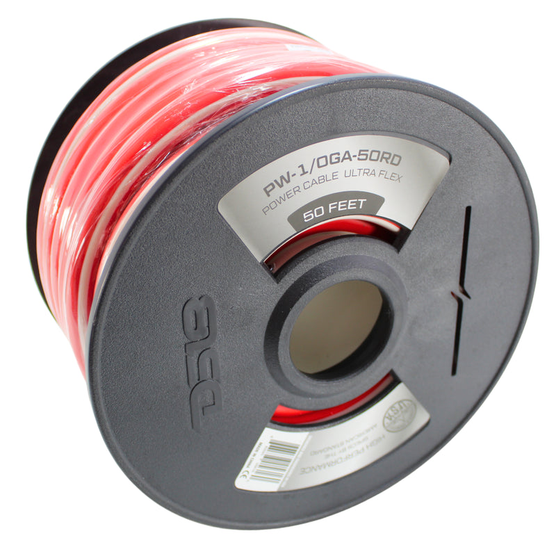 DS18 Car Audio 0 AWG CCA Power/Ground Wire Red Lot Cut By The Foot