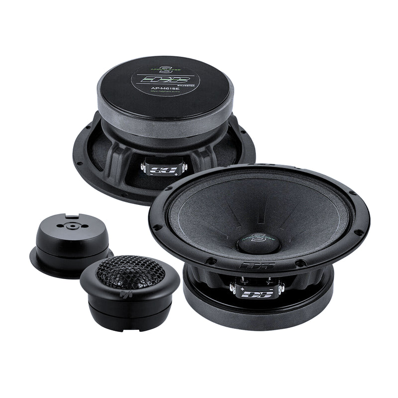 Pair of Deaf Bonce 6.5 Midrange Speakers 520W 4 Ohm w/ 1" Black Tweeters 100W