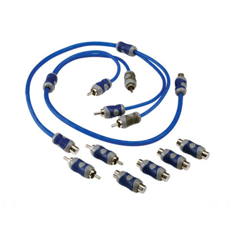 Kicker Y-Adapter Kit with Cables and Adapters Silver Tinned OFC wire 46KIYFM