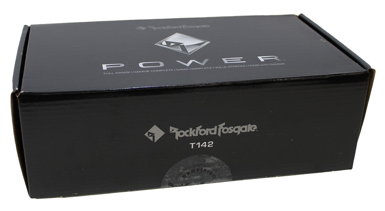 Pair of Rockford Fosgate 4" Power 160W 4 Ohm 2-Way Full-Range Coax Speakers T142