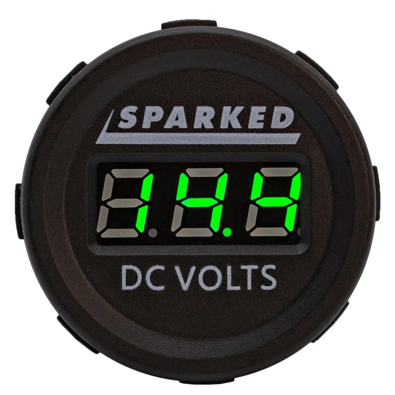 Sparked Innovations Single Display 12V DC Voltmeter Battery Voltage Monitor