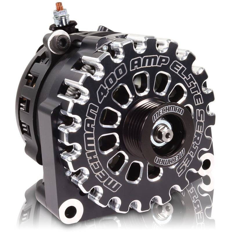 Mechman E-Series 400 Amp Black Alternator For 2001-2007 GM 6.6L Diesel Truck