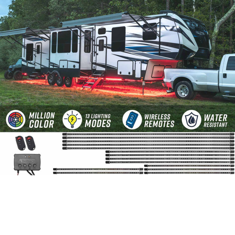 LEDGlow Million Color Slimline LED Underbody Lighting Kit For 30'-35' RV Campers