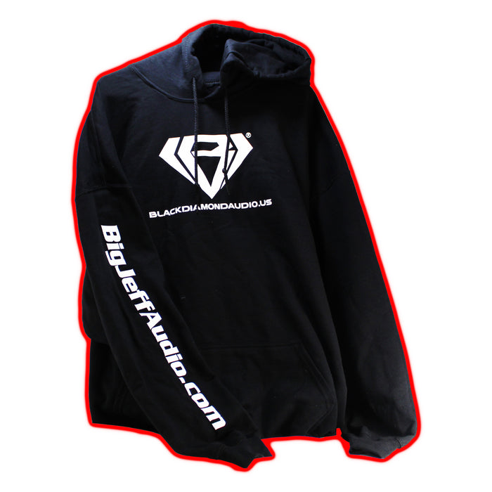 Black Diamond Logo Hoodie - Big Jeff Logo on Sleeve - Black Diamond Merchandise
