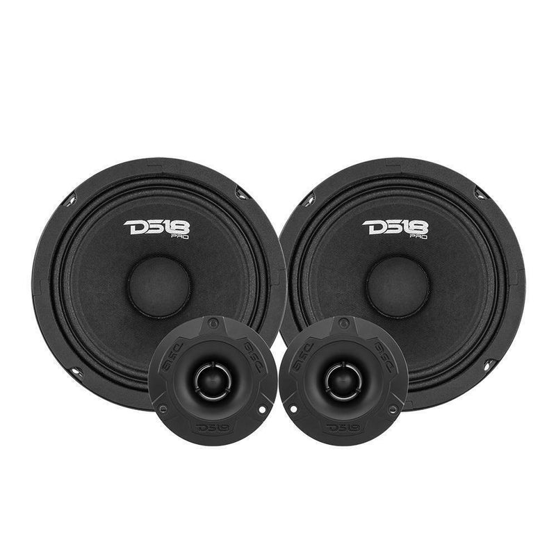 DS18 PRO-GM8.4PK2 8" 1400W 4 Ohm Midrange Loudspeaker & Bullet Tweeter Package