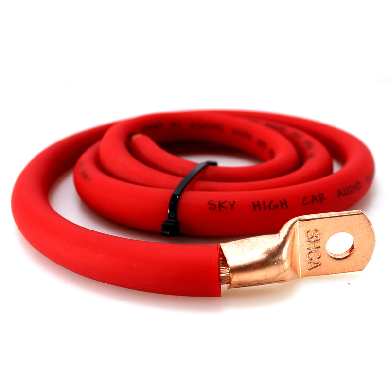 Sky High Car Audio BIG 3 Wiring Upgrade Kit CCA 0 Ga Red Power Black Ground