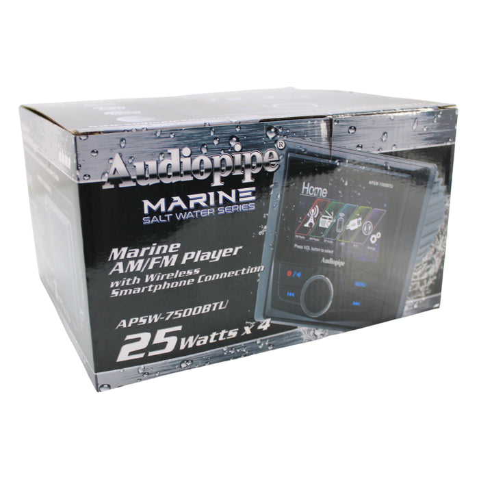 Audiopipe 3" TFT LCD High Definition Multimedia Marine Head Unit APSW-7500BTU