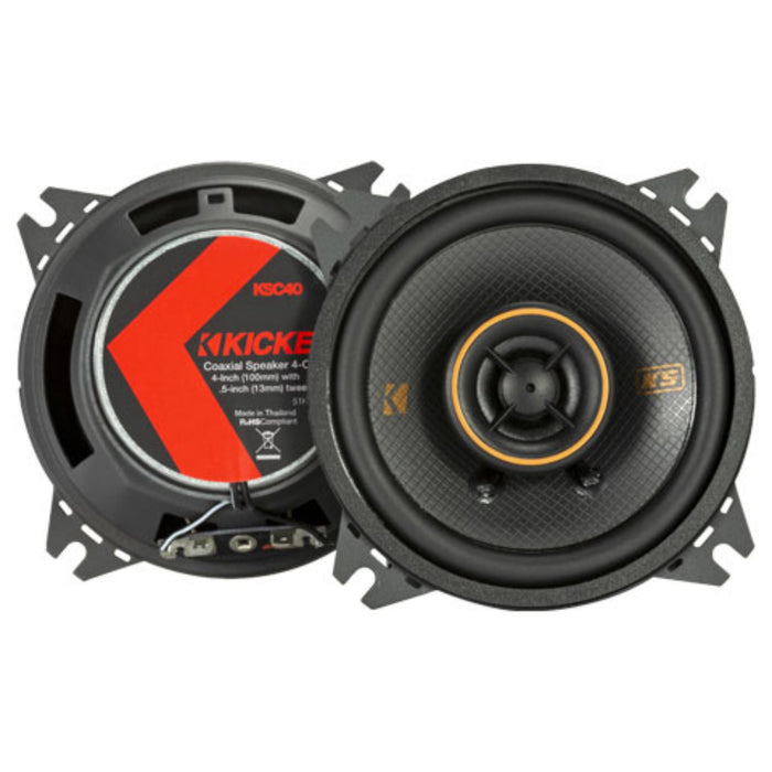 Kicker KS Series Pair of 4" Coaxial 4 Ohm 75 Watts Speakers 51KSC404