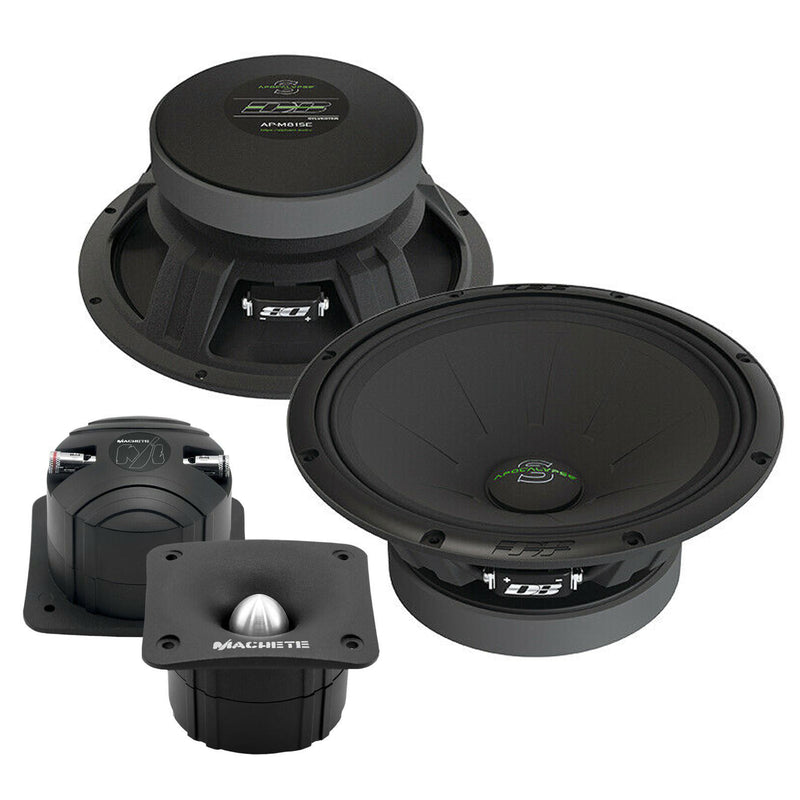 Pair of Deaf Bonce 8 Midrange Speakers 340W 4 Ohm w/ 1" Bullet Tweeters 160W