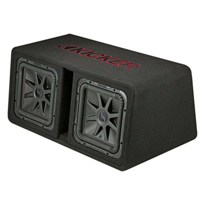 Kicker L7R Series 12" 1200W RMS Dual 2-Ohm Loaded Subwoofer Enclosure - 45DL7R122