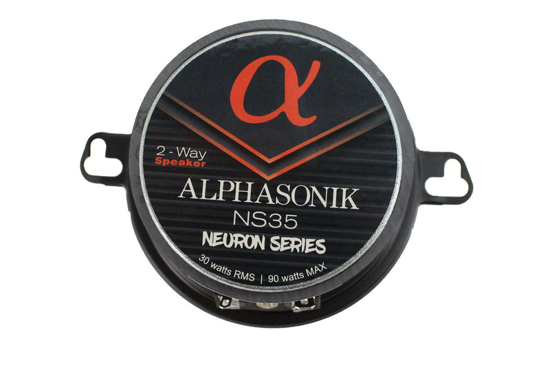 Pair of Alphasonik Car Audio 3.5 2 Way Speakers 90W 3 Ohm NS35