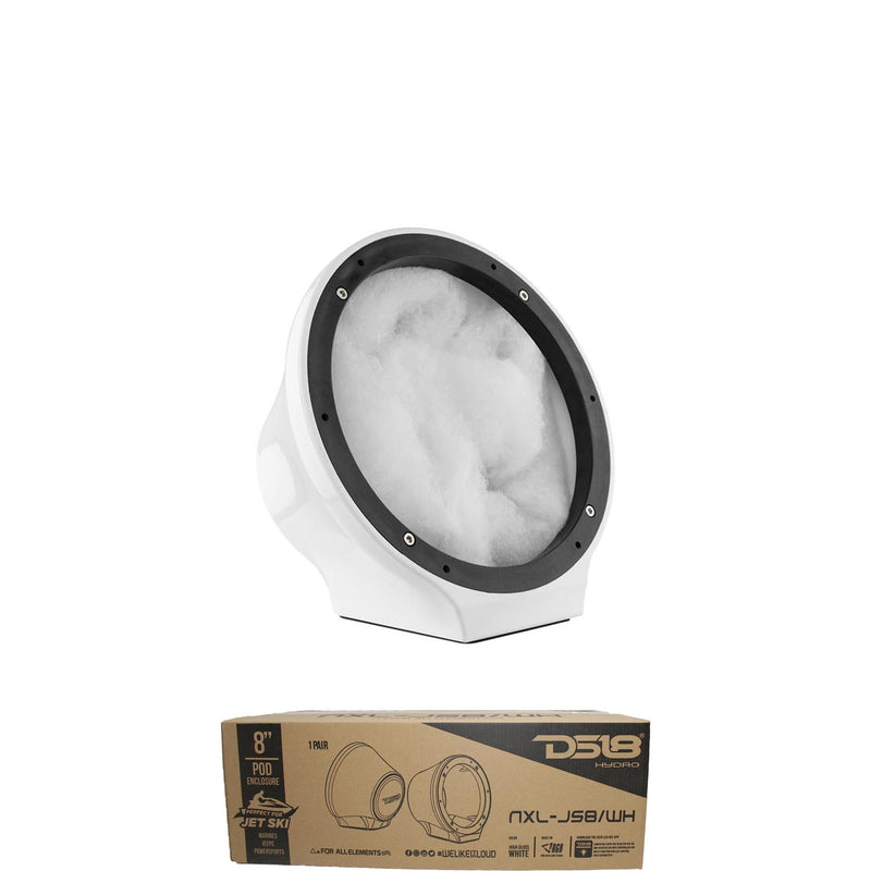 DS18 8" Jet Ski, Marine, Jeep & UTV/ATV Pod Enclosure-Pair NXL-JS8/WH