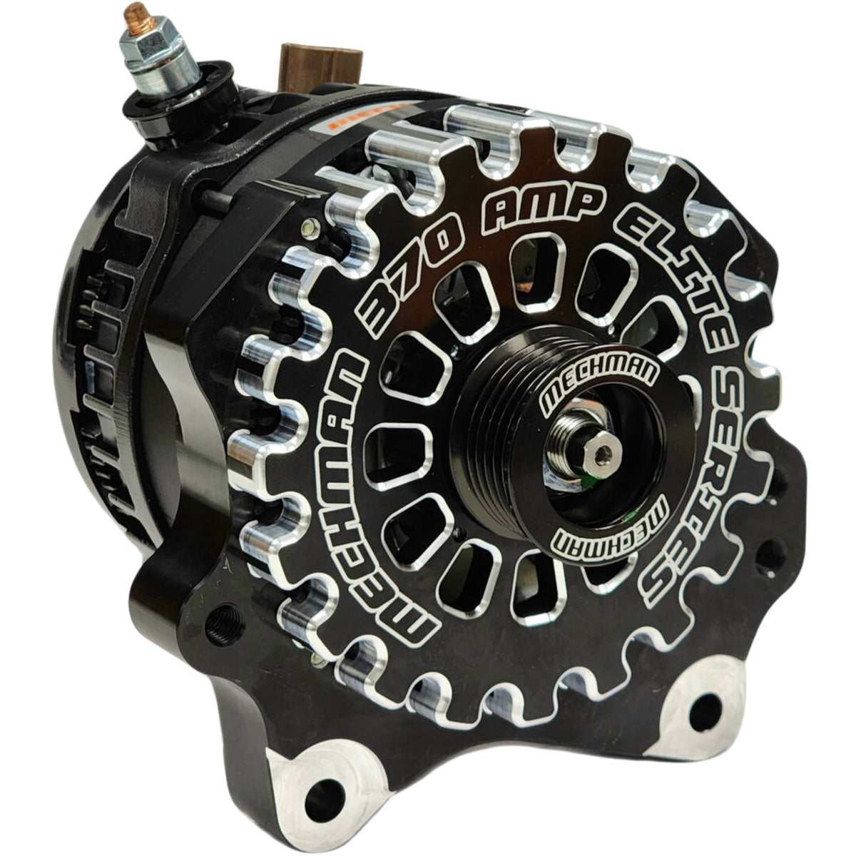 Mechman 370-Amp V-Mount High Output Alternator for SOHC Ford