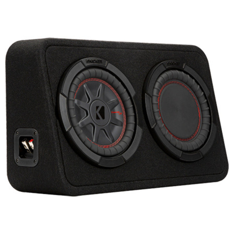 Kicker CompRT Series Dual 8" 2 Ohm Loaded Subwoofer Enclosure 48TCWRT82