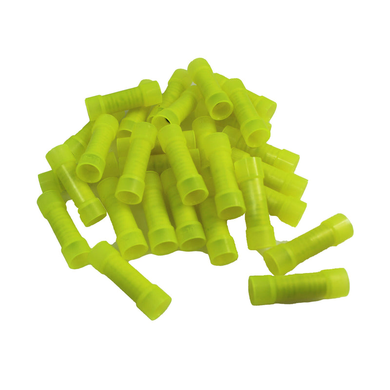 Butt Crimp Connectors Yellow Nylon 1000 Pack Metra Install Bay 10-12 Ga YNBC