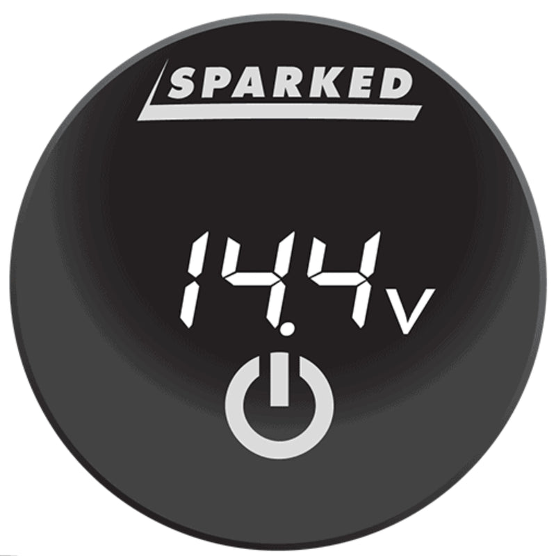 Sparked Innovations LED Voltmeter Battery Capacity Monitor Gauge w/ Touch Switch
