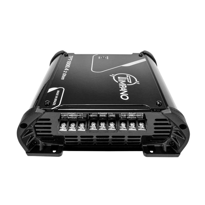 Timpano 4 Channel 1200W Peak 2 Ohm Full Range Car Audio Amplifier OPEN BOX