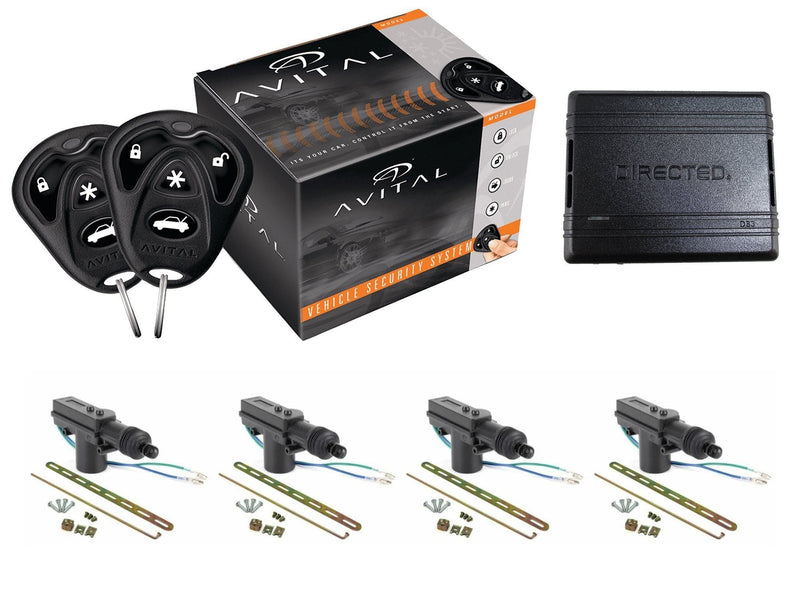 Avital 1-Way Keyless Entry System + DB3 Bypass Module + 4 Door Locks