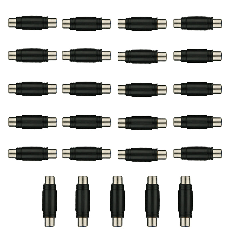 Install Bay Female-to-Female Nickel Plated RCA Barrel Connector x 25