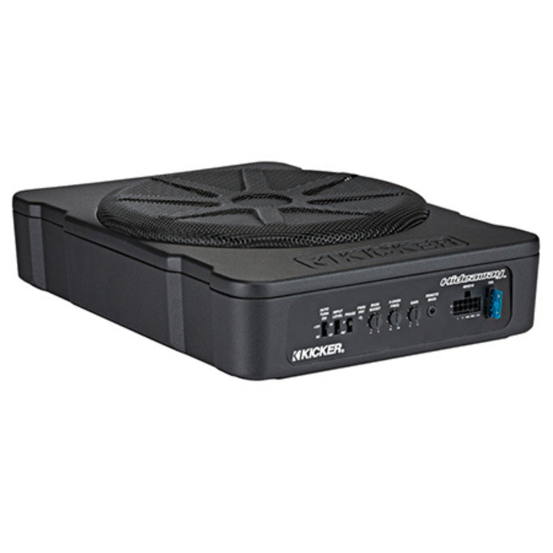 Kicker Hideaway Series 10" Compact Powered Subwoofer with Remote Bass Control
