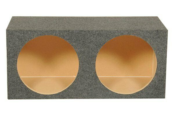 QPower Dual 12" Carpeted Heavy Duty Sealed Subwoofer Enclosure 1" MDF HD212