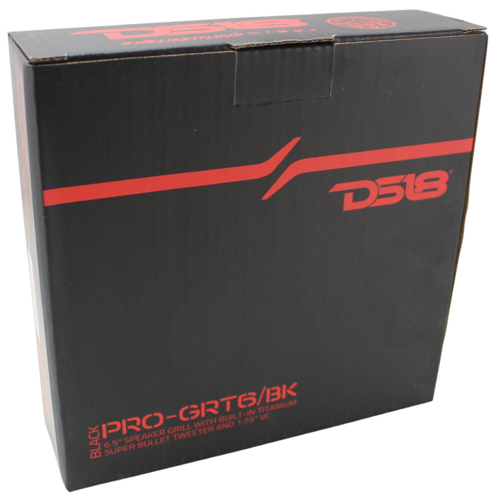 DS18 6" Speaker Grill /w Built-in 1.75" VC Bullet Tweeter 500W Black PRO-GRT6BK